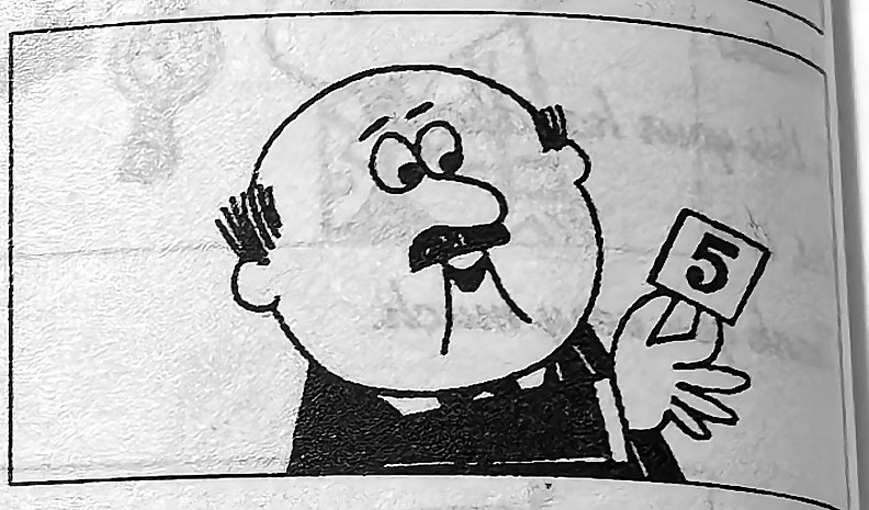The attendant reads ticket number five.