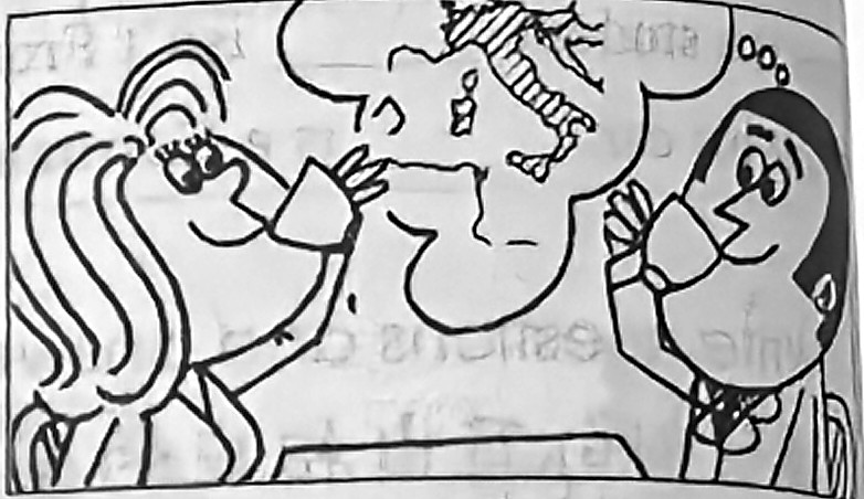 Robert says he is Italian, with a map of Italy in a speech bubble.