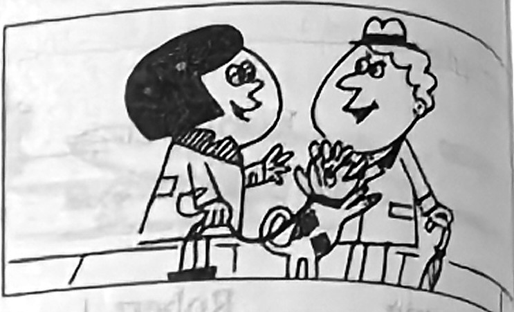 Steven asks how Helen is, and Helen asks about him.