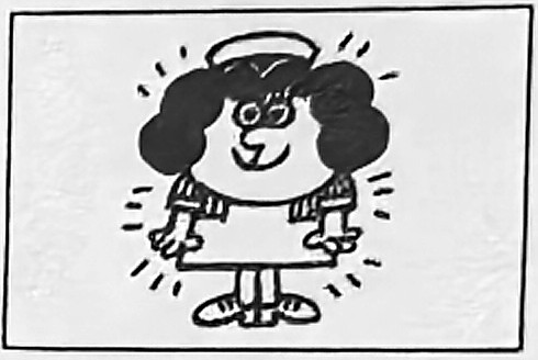 A nurse in a clean uniform.
