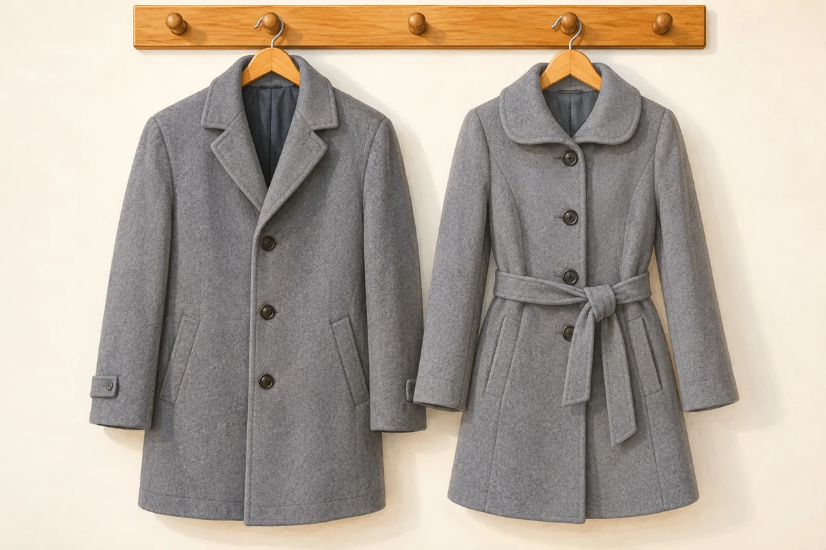 Two coats; the printed colour cue is grey.