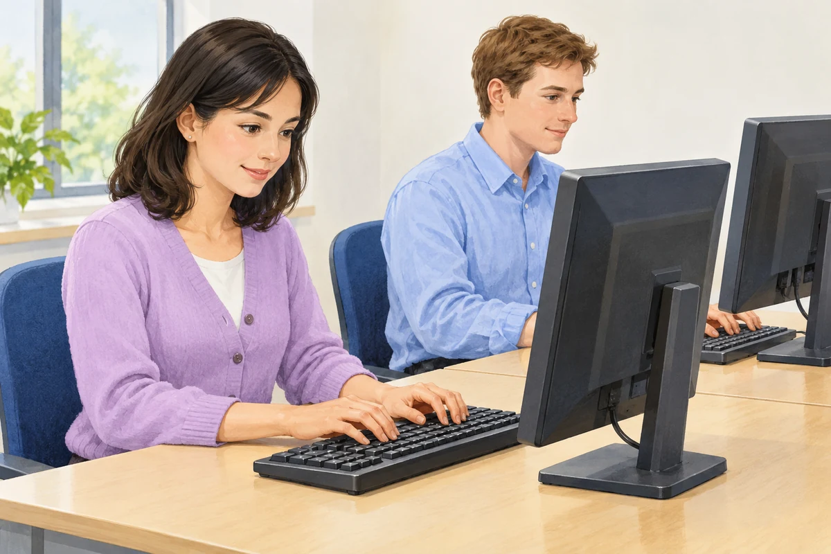 Two keyboard operators.