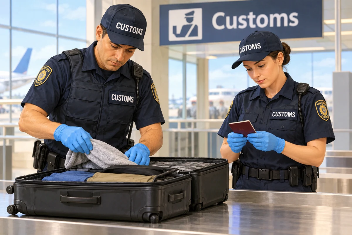 Two customs officers.