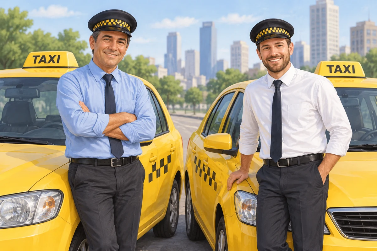 Two taxi drivers.