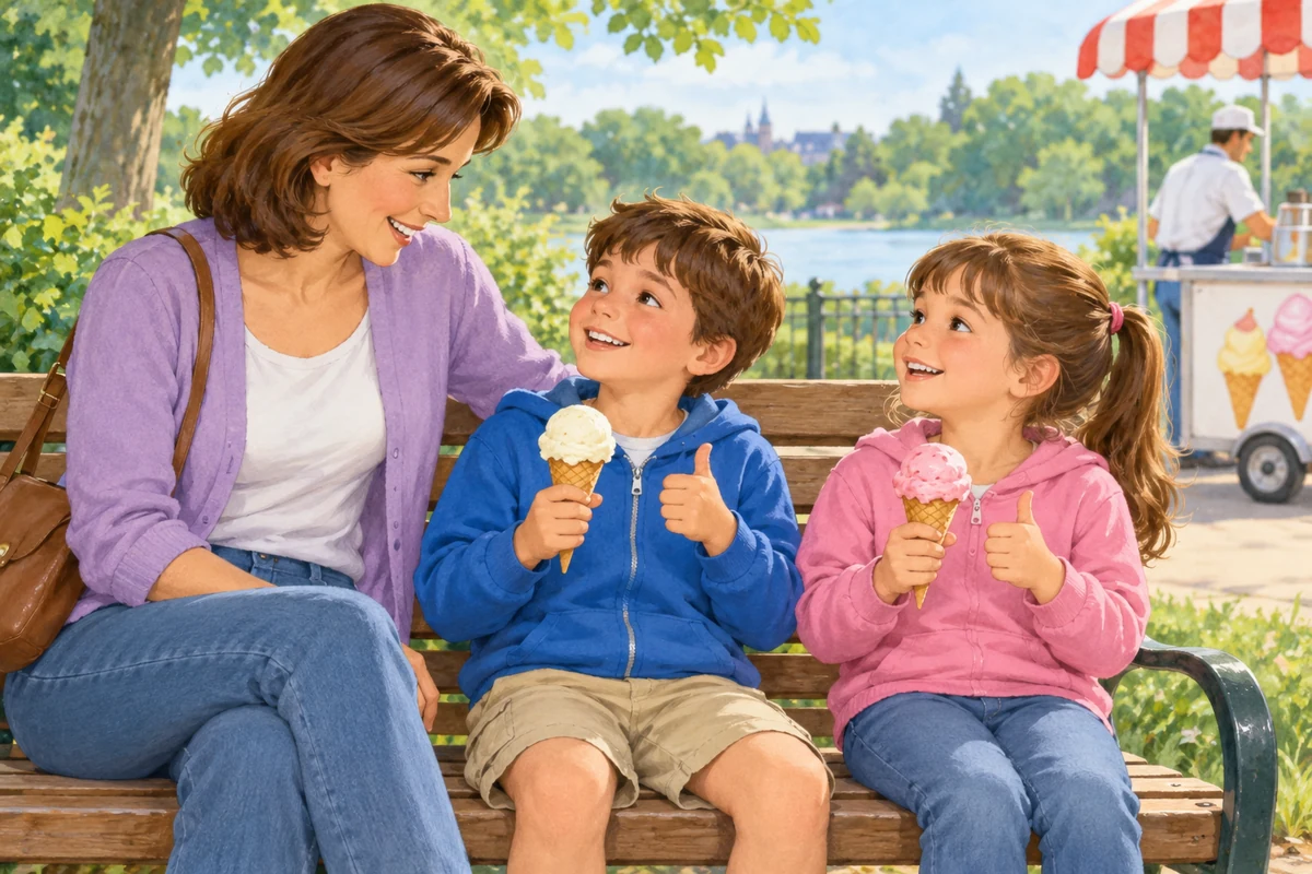 The children tell their mother they feel all right now.