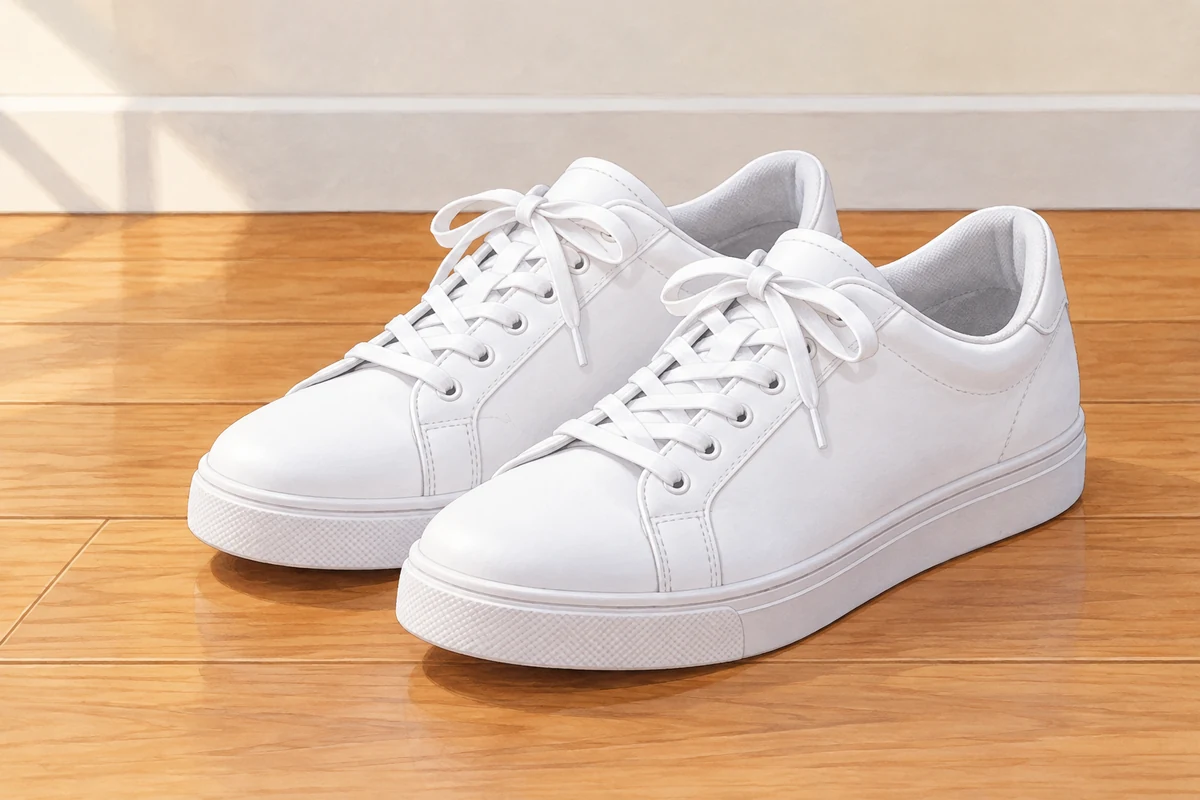 The shoes are clean.