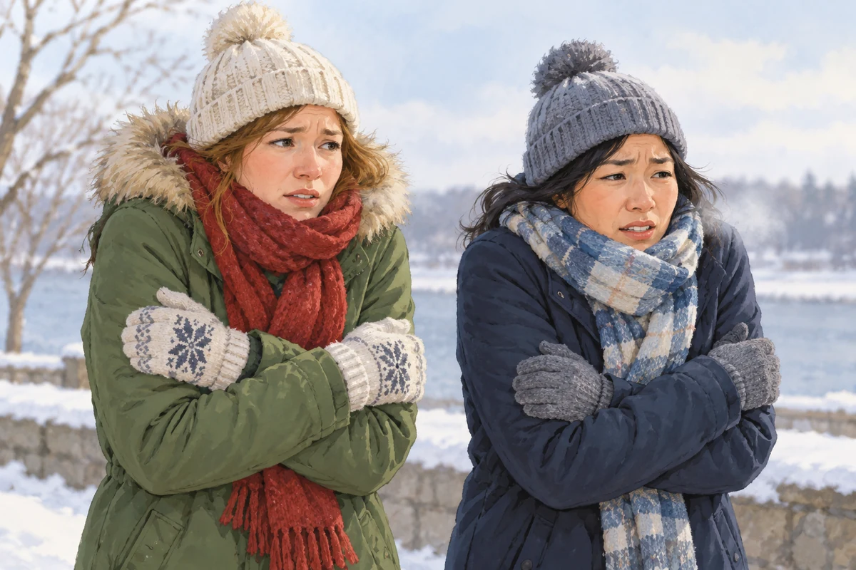 The women are cold.