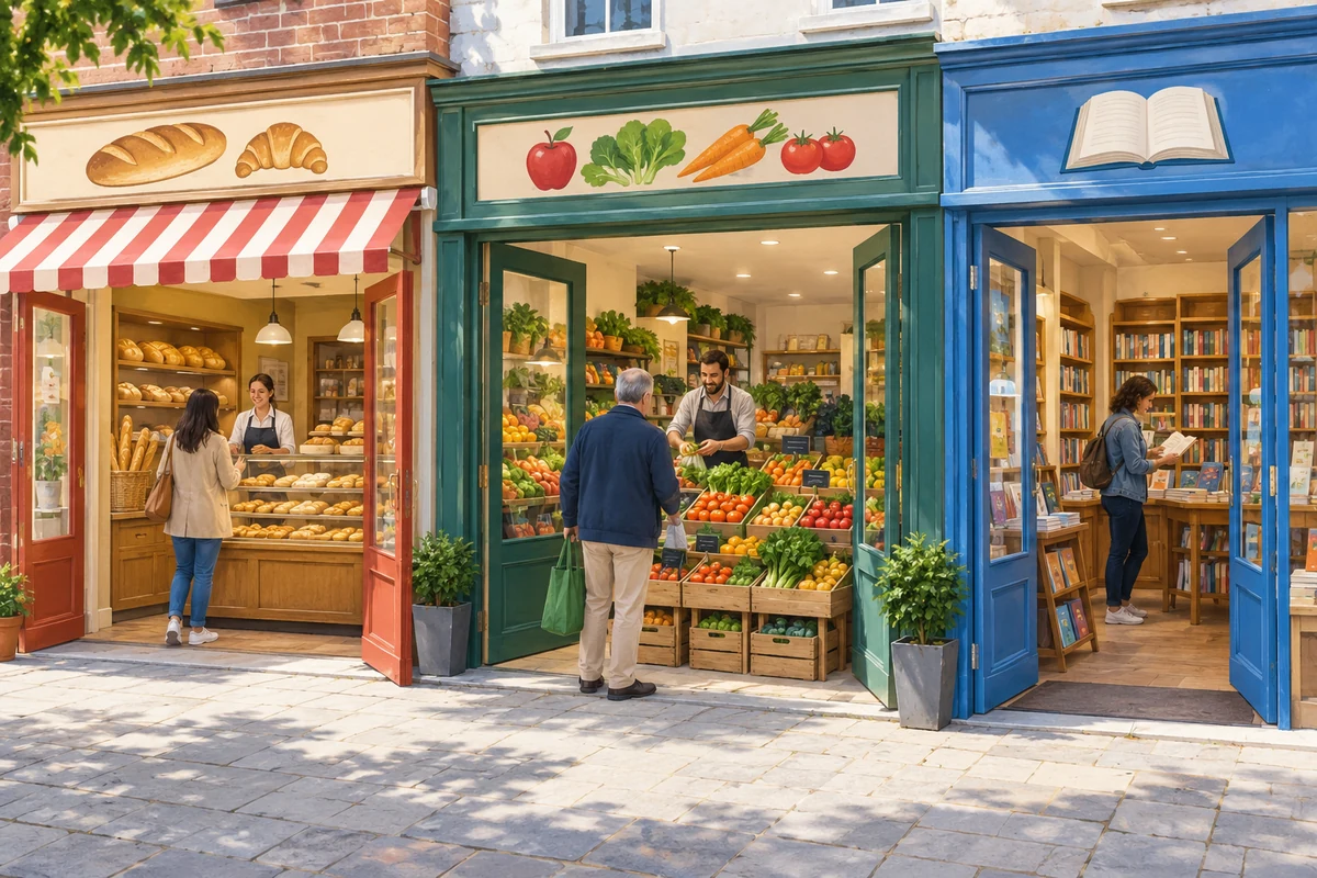 The shops are open.