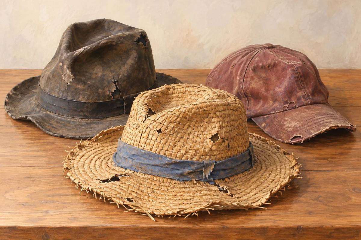 The hats are old.