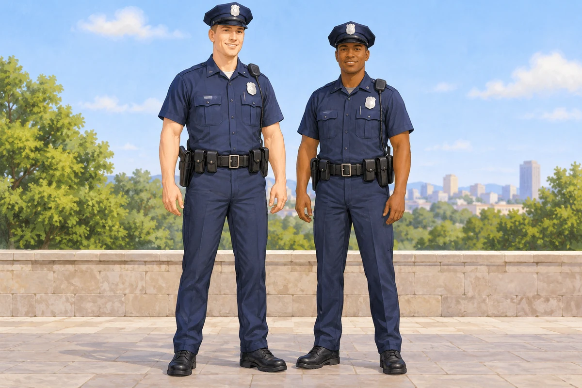 The policemen are tall.