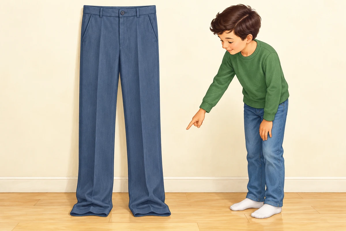 The trousers are long.