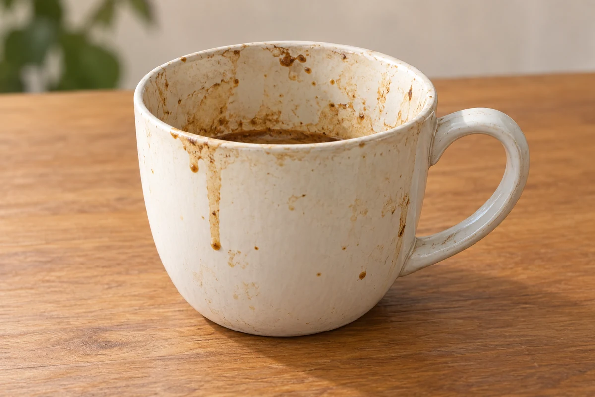 A dirty cup.