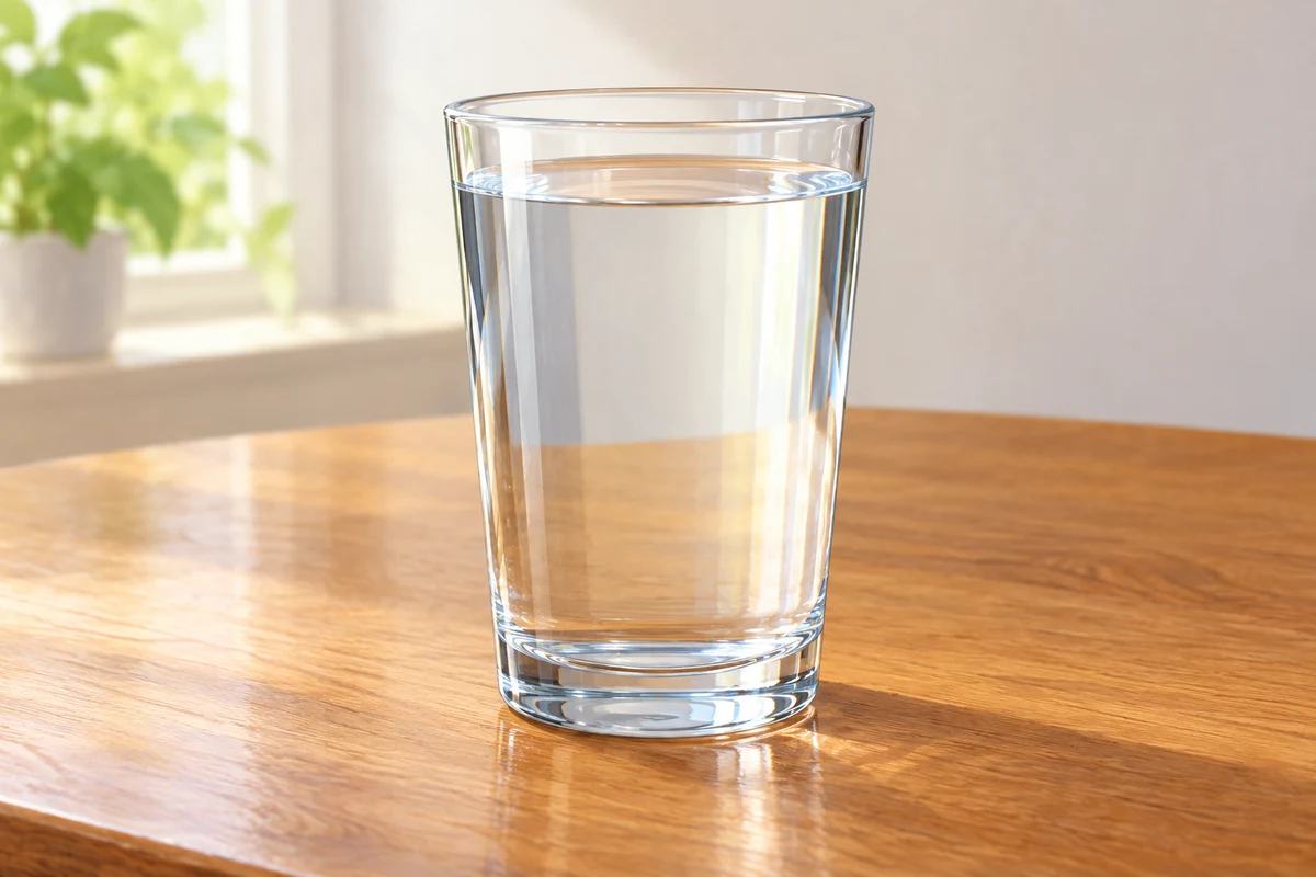 A full glass.