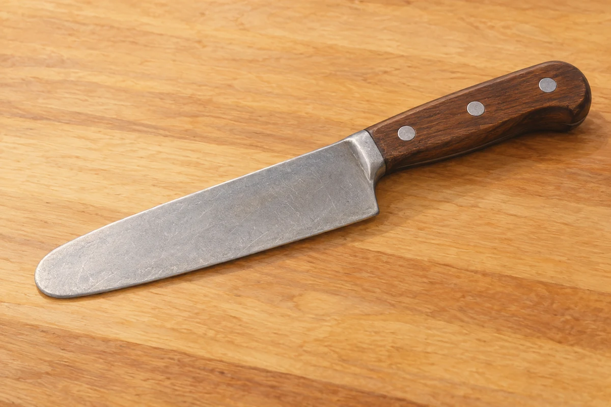 A blunt knife.