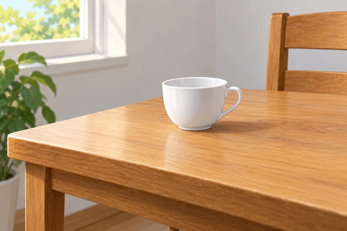 A cup on the table.
