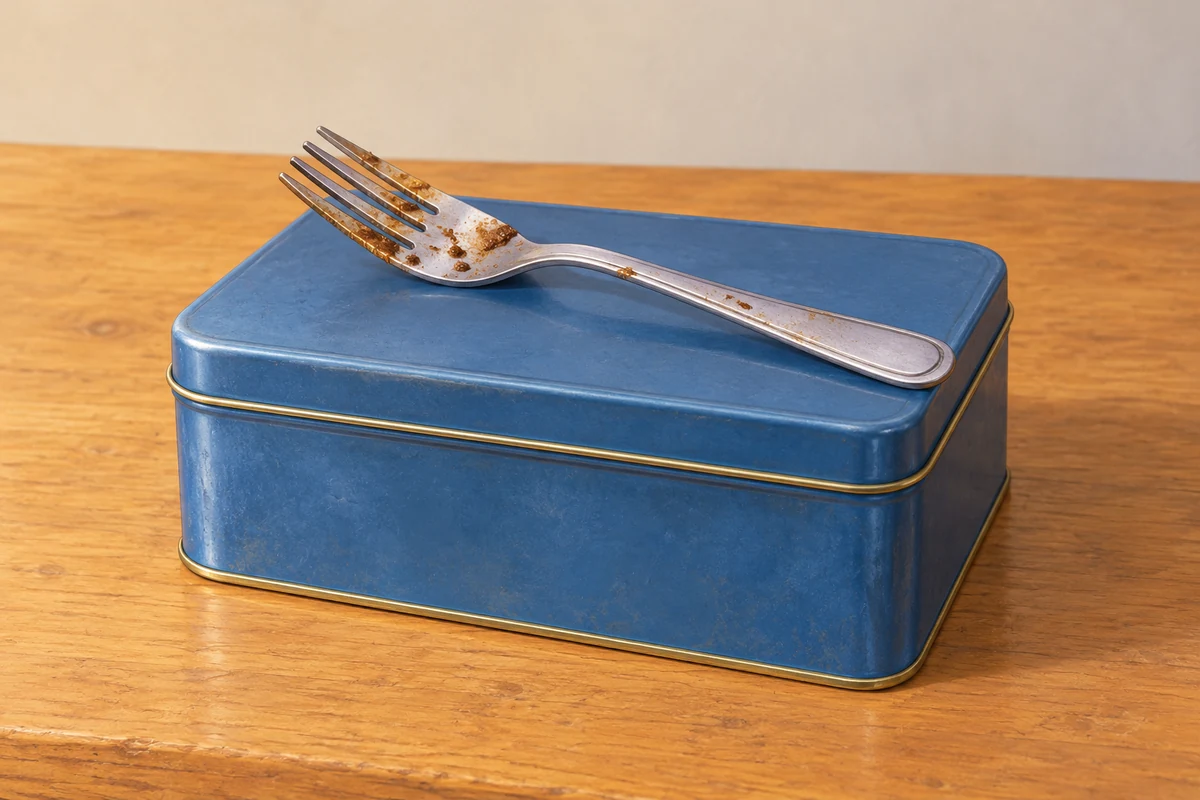 A fork on the tin.