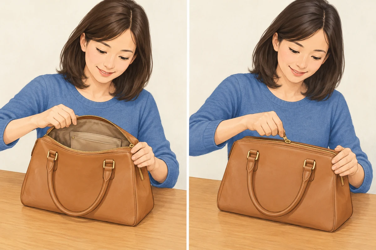 Handbag for an imperative exercise.