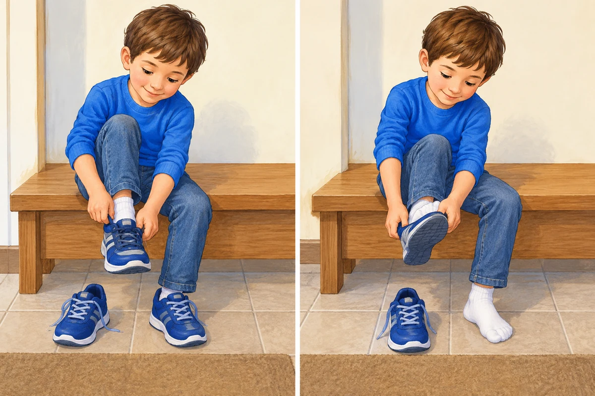 Shoes for an imperative exercise.