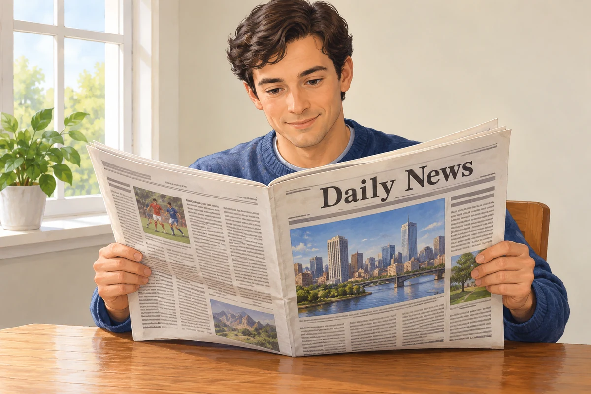 Newspaper for an imperative exercise.