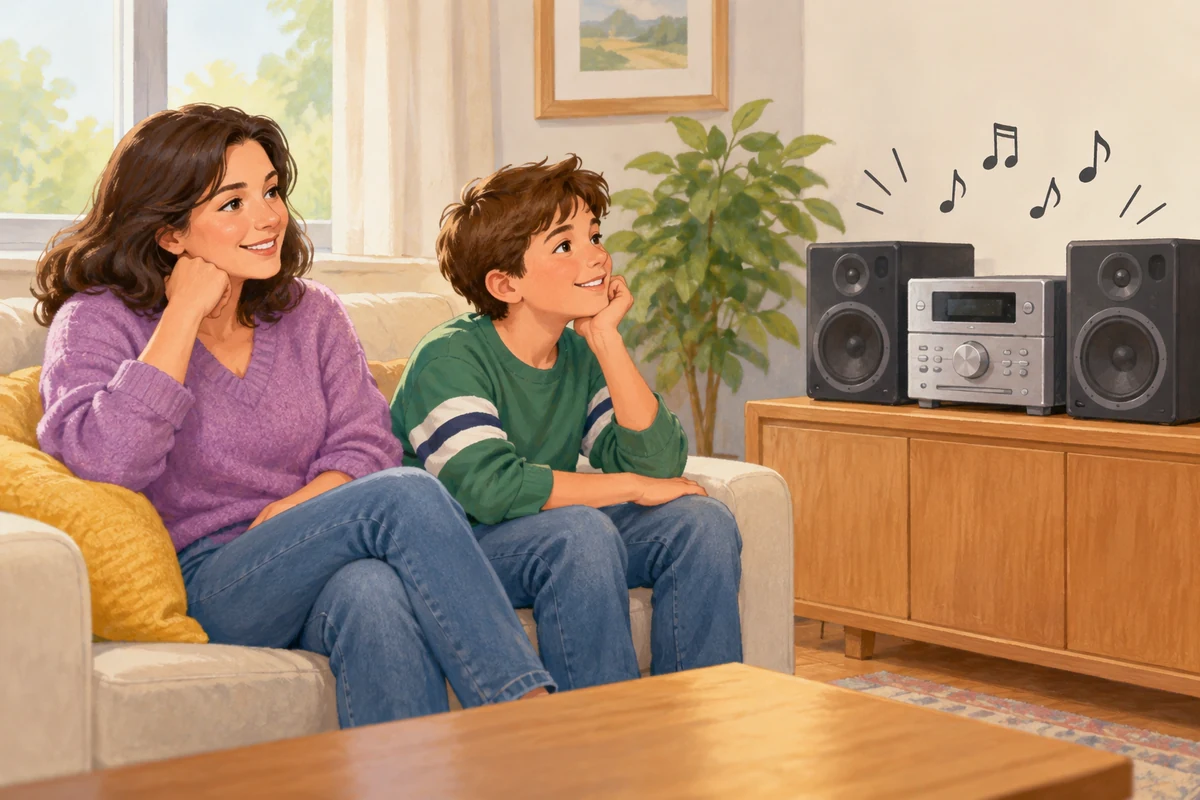Now we are listening to the stereo.