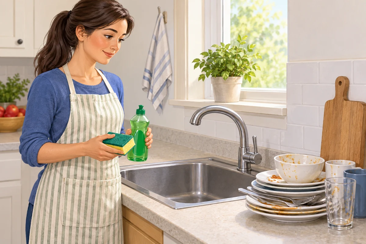 I am going to wash the dishes.