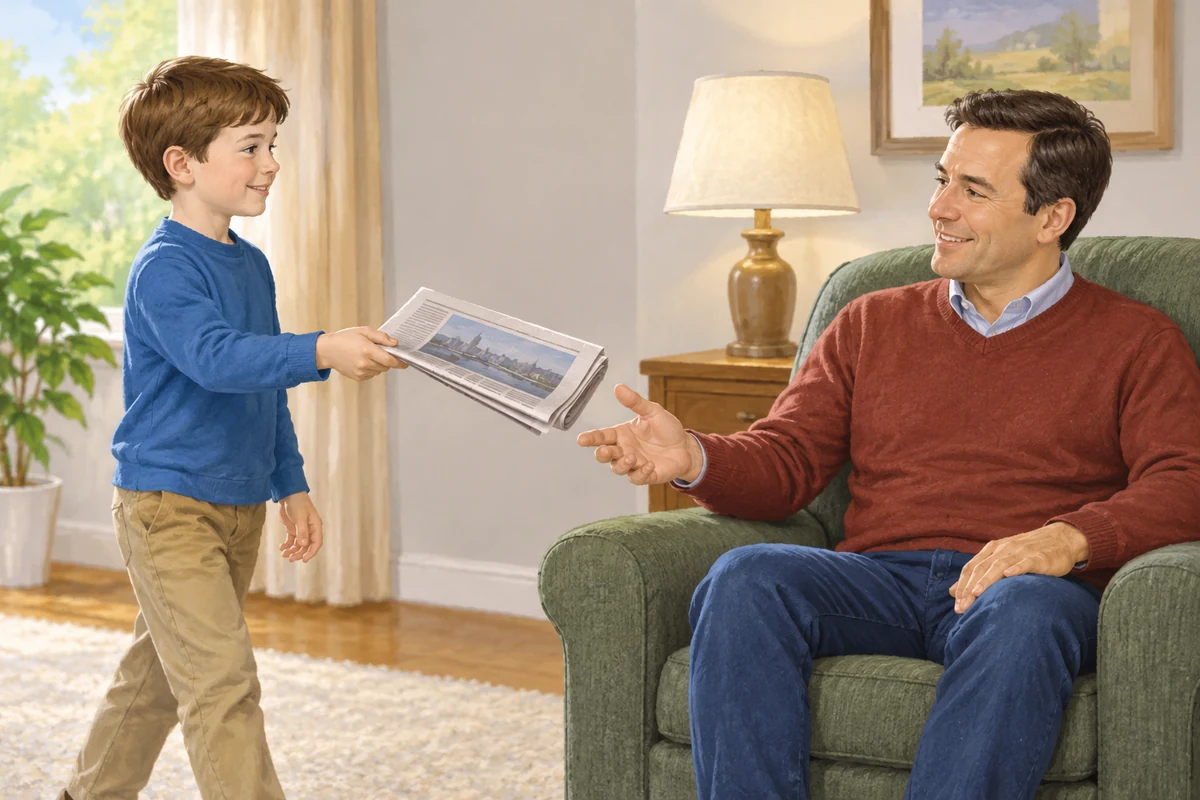 newspaper / to my father
