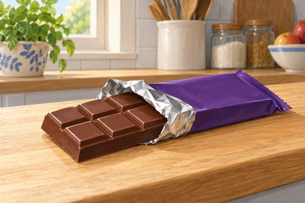 A bar of chocolate.