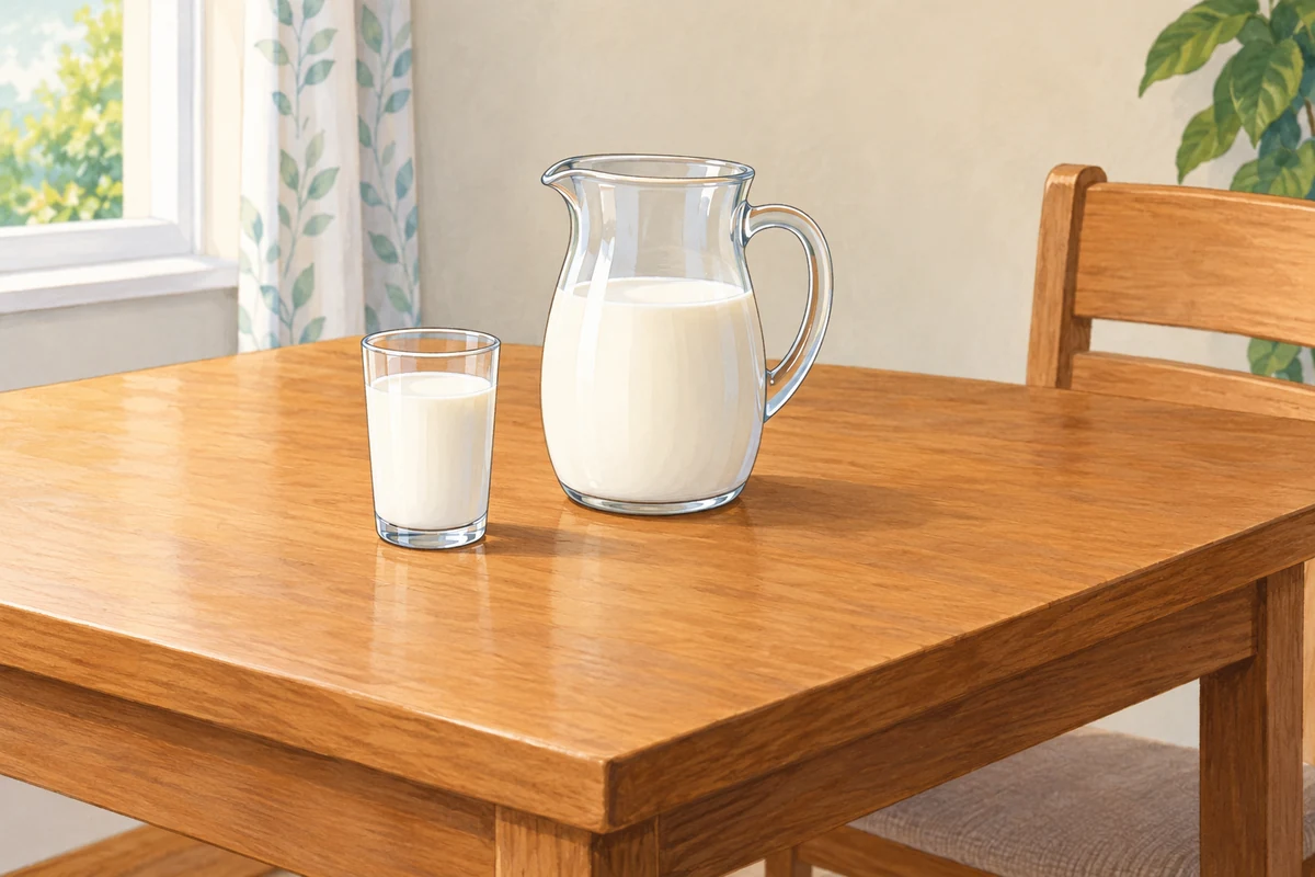 milk on that table