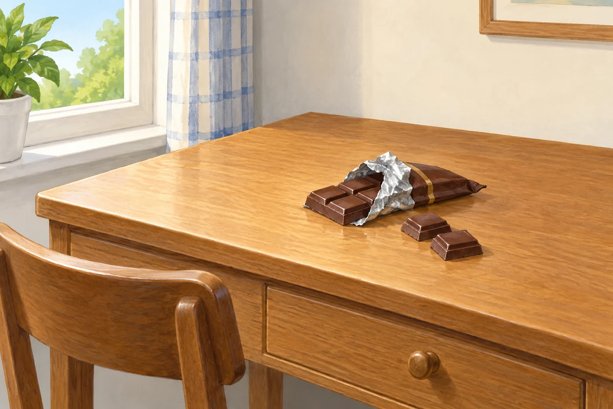chocolate on that desk