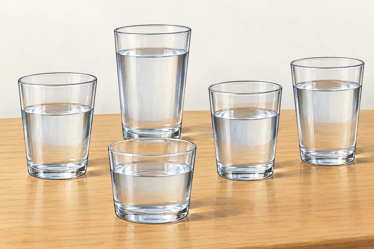 water in those glasses