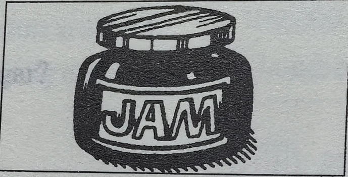A jar labelled JAM.