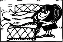 A person makes the bed.