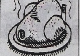 A roast chicken on a plate with steam rising.
