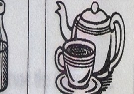 A teapot and a cup of tea.