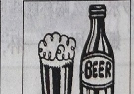 A glass and a bottle of beer.
